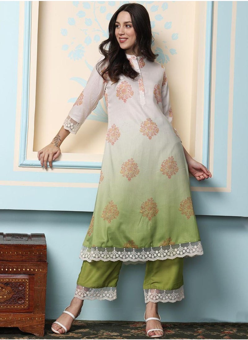 Women Off White Kurta Sets