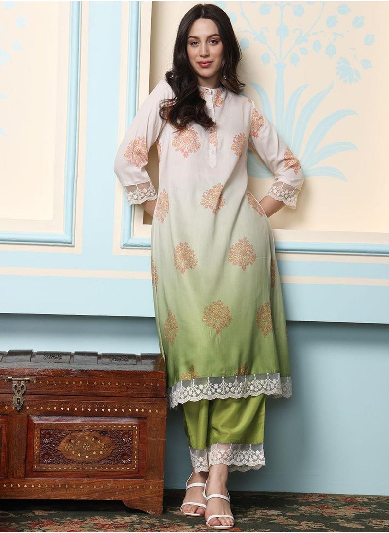 Women Off White Kurta Sets