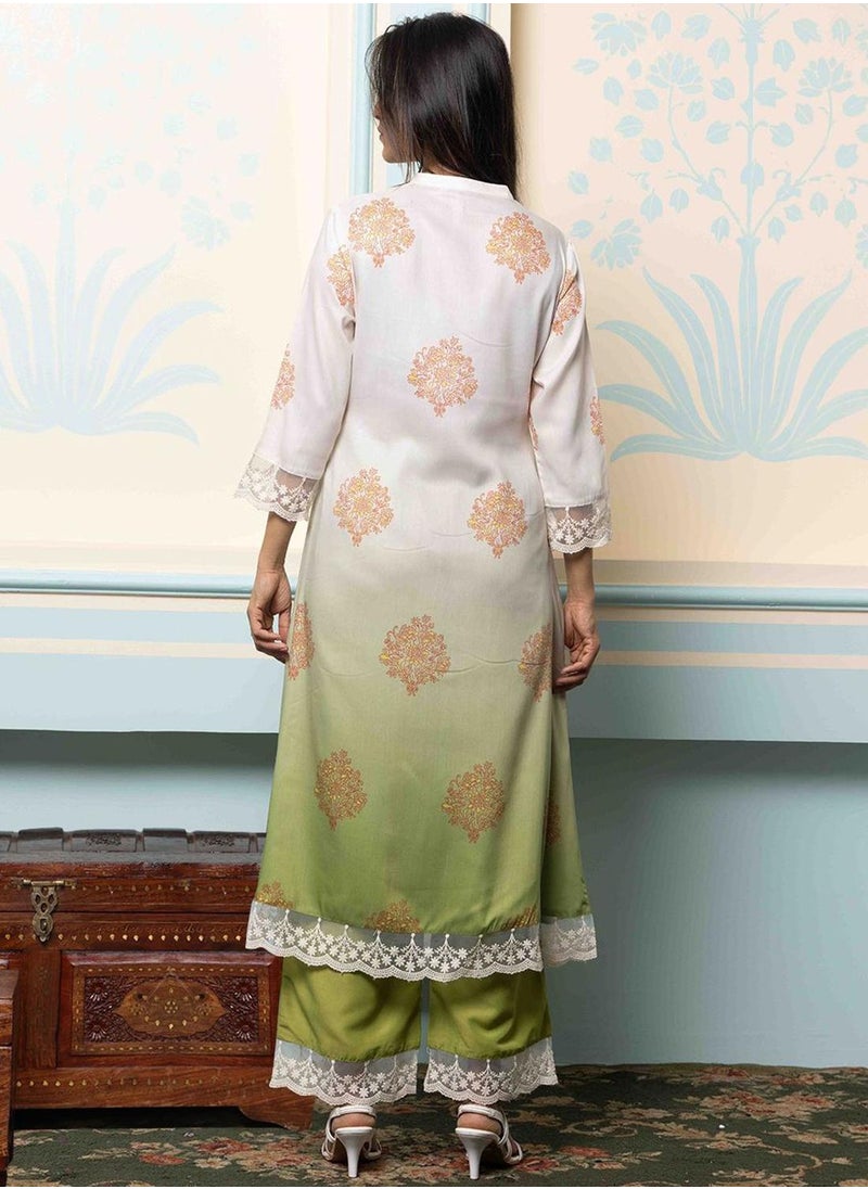 Women Off White Kurta Sets