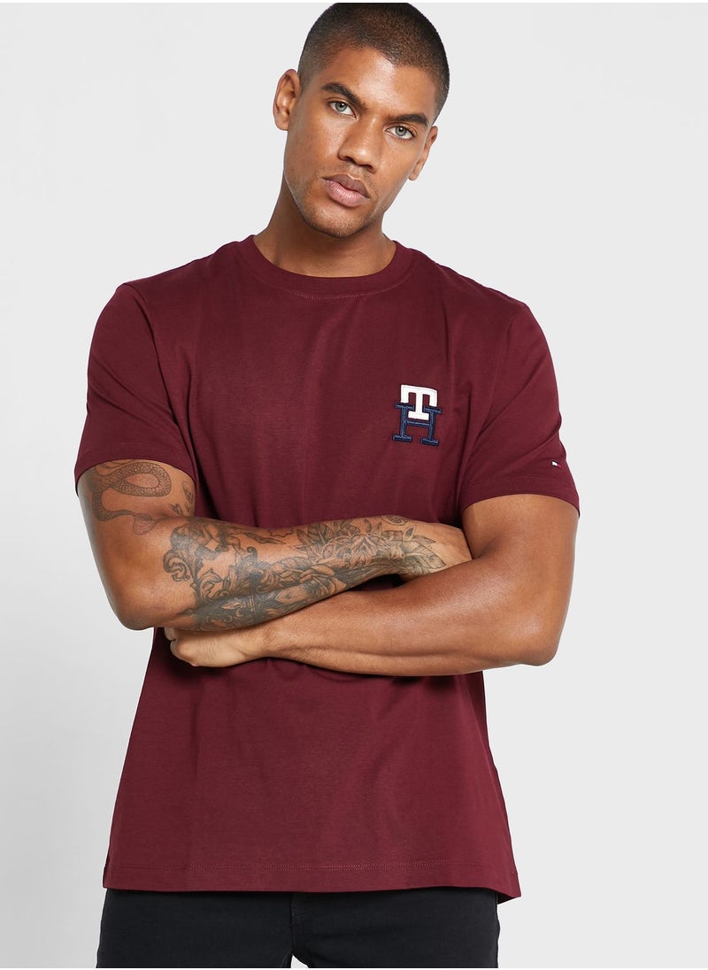 Monogram Regular Fit Crew Neck T-Shirt