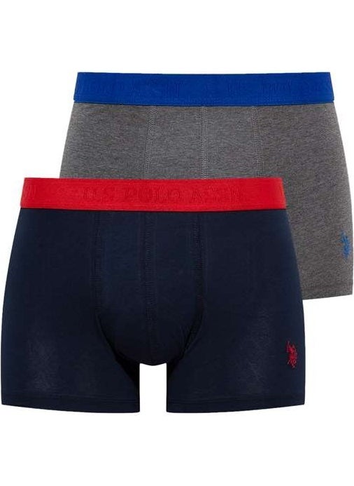 BASE. Polo Assn. Men's Navy Blue - Anthracite Melange 2 Pack Boxer 80371