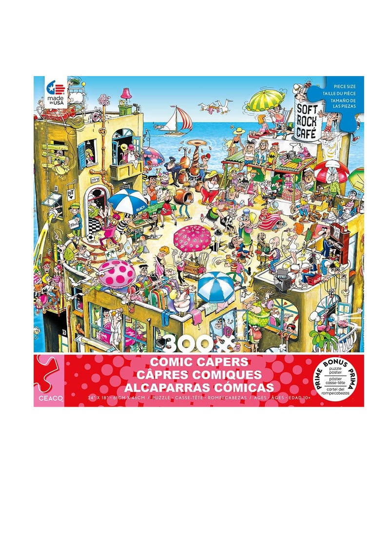 Comic Capers - Softrock Café - Oversized 300 Piece Jigsaw Puzzle