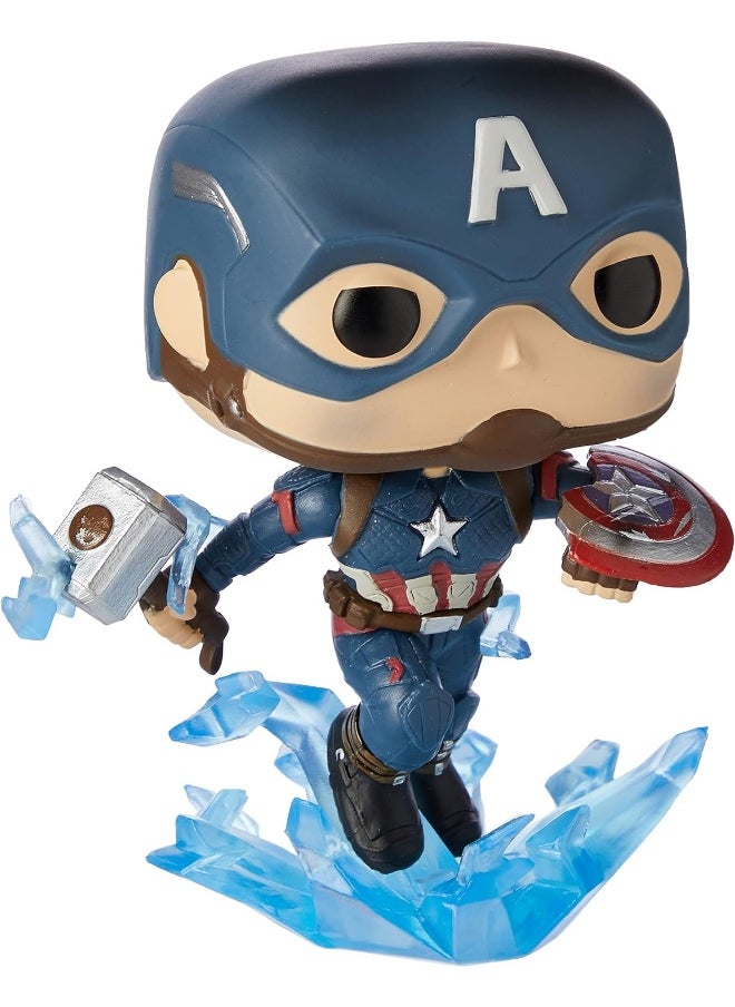 Funko Pop! Marvel: Avengers Endgame - Captain America With Broken Shield & Mjolnir - Collectable Vinyl Figure