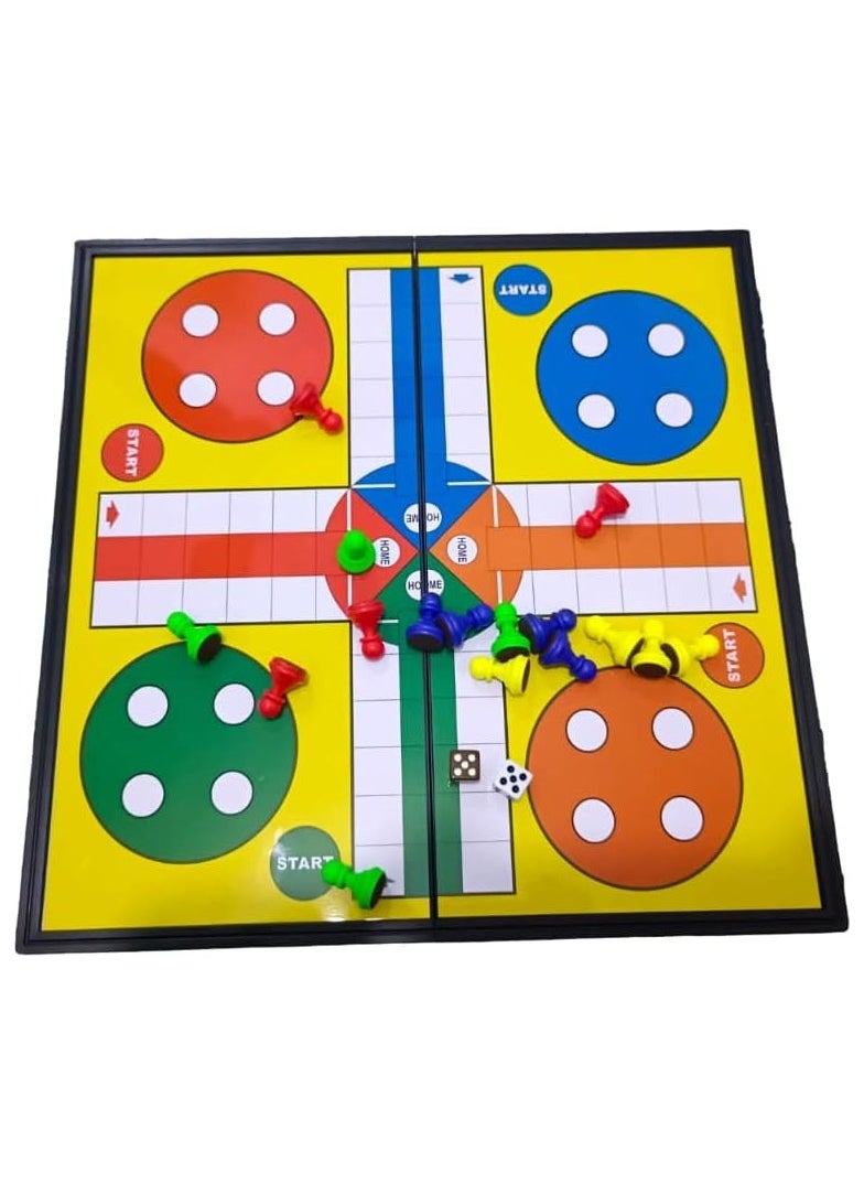 Magnetic Ludo Board Game - Fun and Classic Game for the Whole Family - Suitable for 2-4 Players - Durable and Portable Design