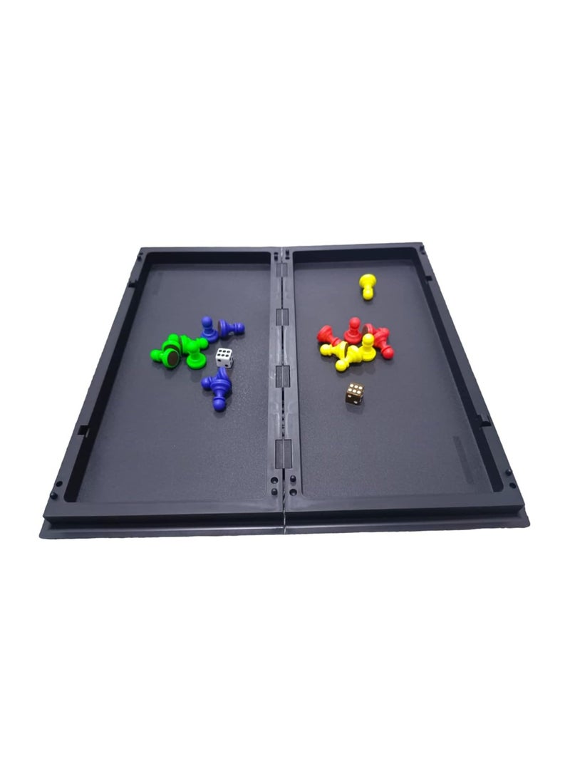 Magnetic Ludo Board Game - Fun and Classic Game for the Whole Family - Suitable for 2-4 Players - Durable and Portable Design