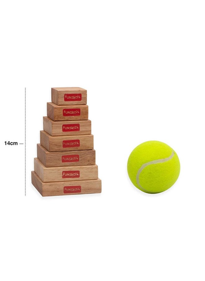 , Lagori The Traditional Outdoor Games Of India,Classic Seven Stones Game,Premium Wood Blocks And Ball Included, Kids And Family, 2 Teams, Ages 6 And Above