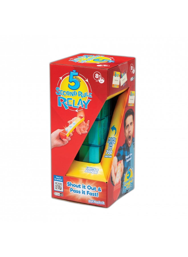 5 Second Rule Relay - Family Party Game - Electronic Relay Baton - Shout It Out & Pass It Fast! - for 2 or More Players, for Kids Ages 8 and Up