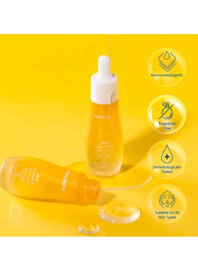 Aqualogica Glow+ Concentrate Vitamin C Face Serum, 1.01 Fl Oz (30ml) | With Vitamin C & Papaya | Organic, Pure, Natural Face Serum Moisturizer for Oily & Dry Skin | for Men & Women