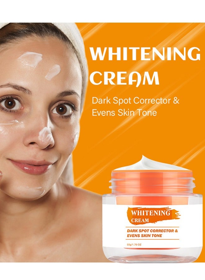 Whitening Cream Dark Spot Corrector & Evens Skin Tone, Face and Body Dark Spot Corrector, Facial Dark Spot Remover, Underarm Dark Spot Whitening Cream Natural Dark Spot Corrector for Sun Spots, Age Spots Even Skin Tone Women and Men 50g/1.76 oz