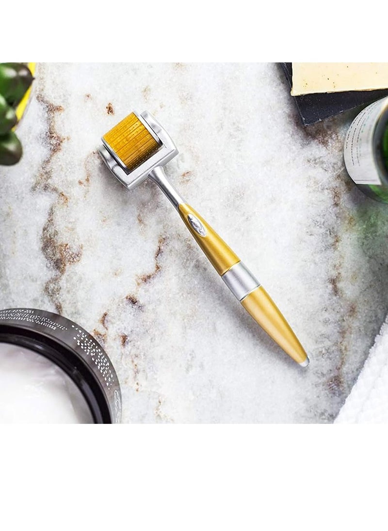 Professional Derma Roller 192 Individual Real Needles Titanium Micro Needles Skin Care Tools Microneedling Roller for Home Use with Storage Case & User Manual