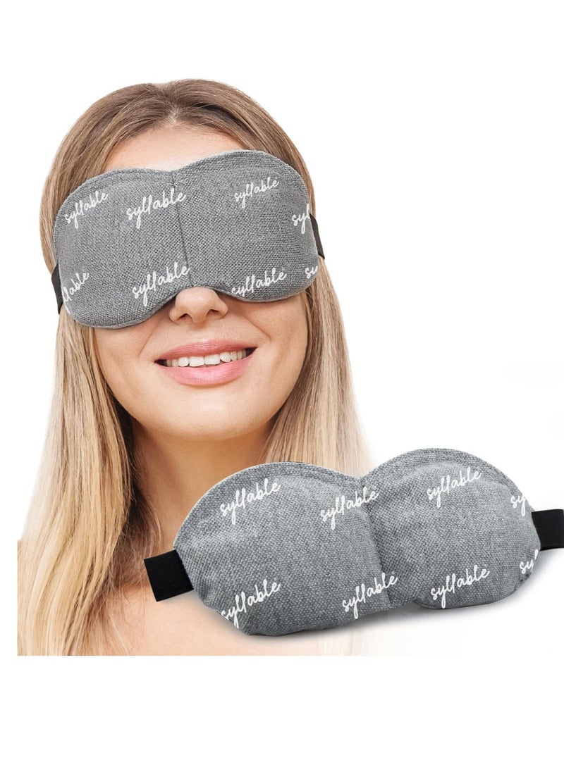 Heated Eye Mask, Microwave Eye Mask for Dry Eyes, Warm Eye Compress Moist Heat Blepharitis,Itchy Eyes&Eye Strain Treatment (Gray)