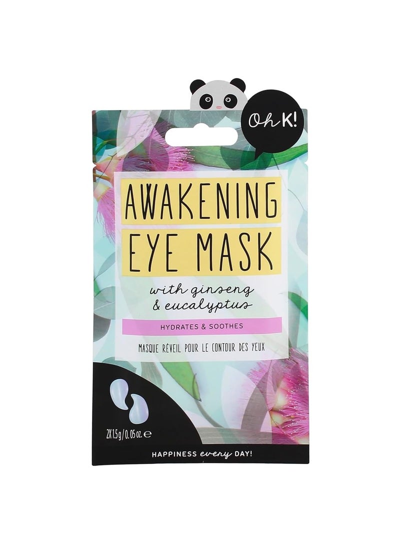 Eye Mask - Ginseng and Eucalyptus by Oh K! for Unisex - 1 Pair Mask