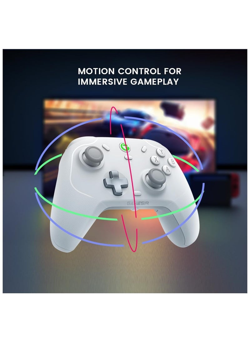 GameSir T4 Cyclone Wireless Controller for Switch/Lite/OLED, Switch Remote Gamepad with Hall Effect Sensing Joystick, Compatible with Steam Deck, Android, iOS, Windows