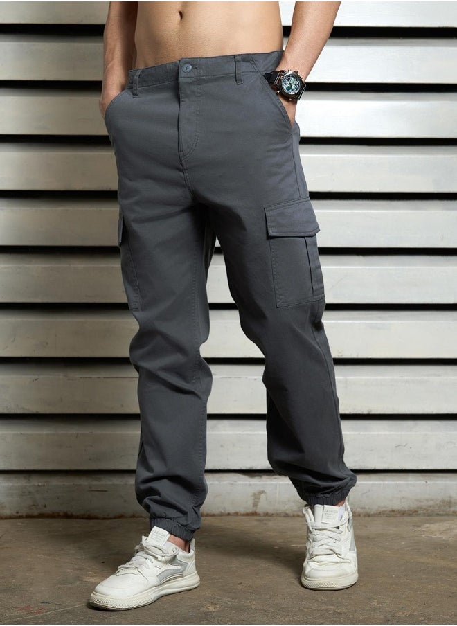 Men Charcoal Trousers