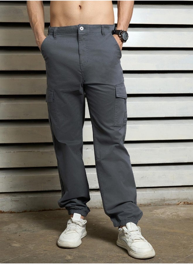 Men Charcoal Trousers