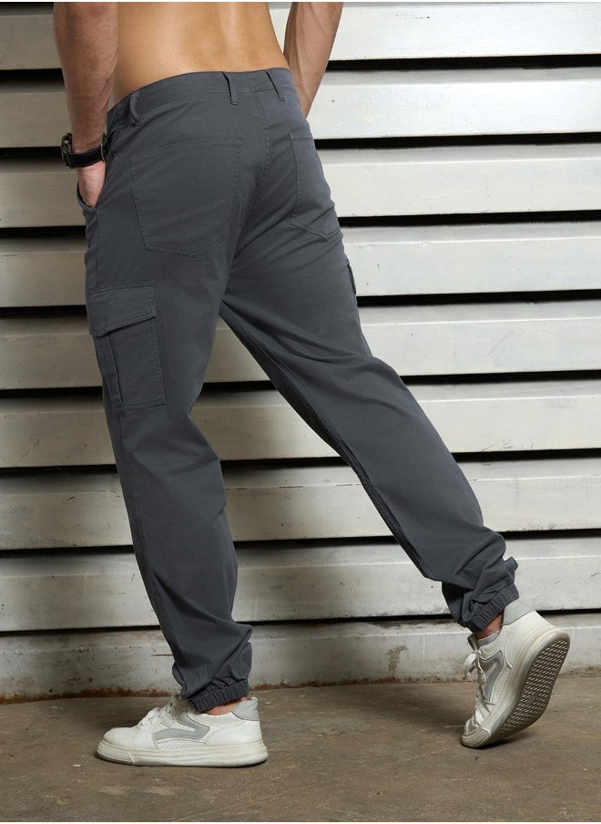 Men Charcoal Trousers