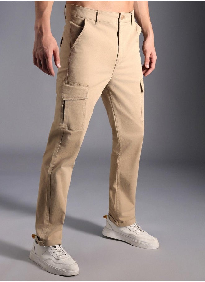 Men Khaki Trousers