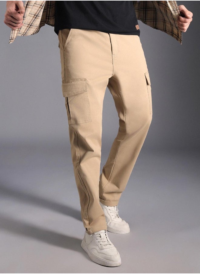 Men Khaki Trousers