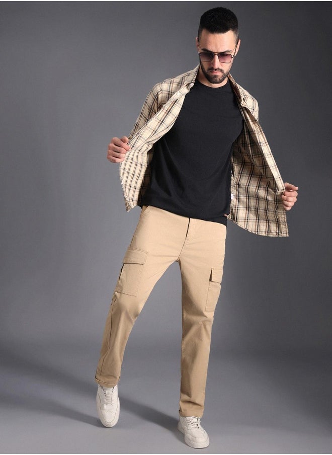 Men Khaki Trousers