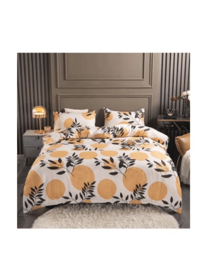 King Size Duvet Cover Set 4 Piece Lightweight Soft Breathable Premium Quality Bedding Set Includes 1x King Duvet Cover 220*240 cm 1x Fitted Sheet 200*230+25 cm 2x Pillow Cover 48*74 cm