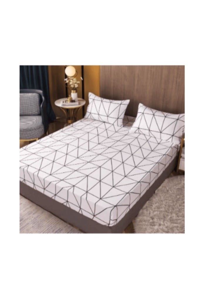 King Size Duvet Cover Set 4 Piece Lightweight Soft Breathable Premium Quality Bedding Set Includes 1x King Duvet Cover 220*240 cm 1x Fitted Sheet 200*230+25 cm 2x Pillow Cover 48*74 cm