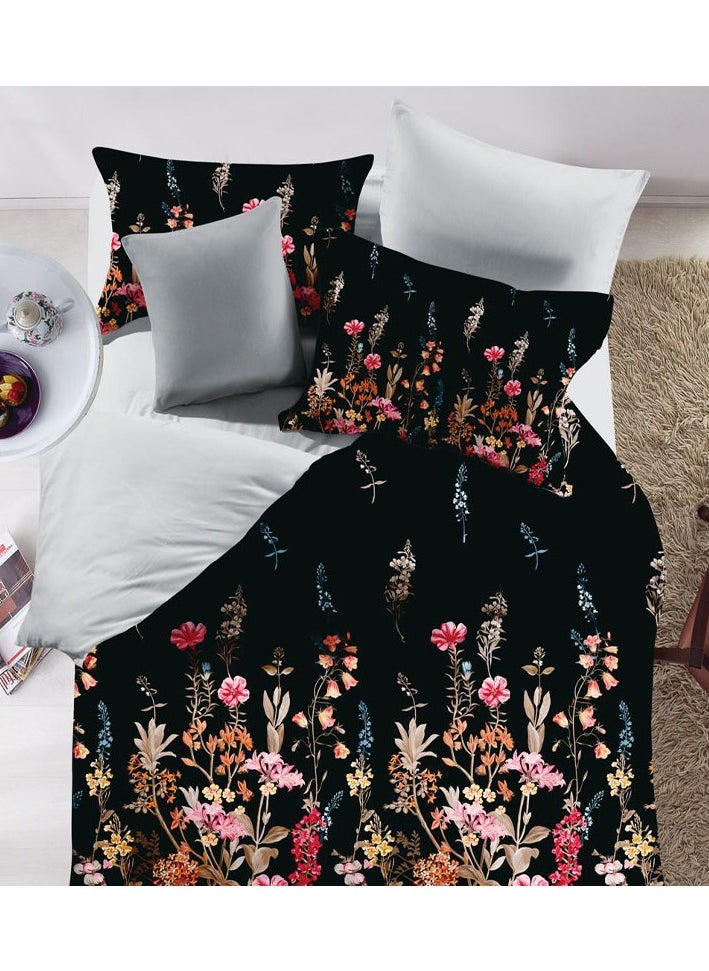 Midnight Garden Bed Sheet Set - Without Filling- 6 Pcs - 4 Pillow Covers - 1 Bedsheet - 1 Duvet Cover        King Size:  Duvet Cover: 220*240cm Fitted Sheet: 200*200cm+30cm Pillow Cases: 50*75cm