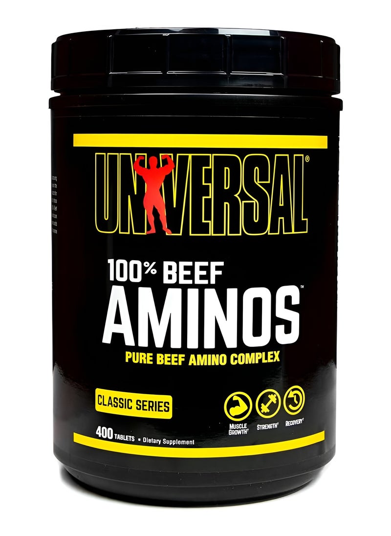 Universal, 100% Beef Aminos, Pure Beef Amino Complex, 400 Tabs, 133 Servings