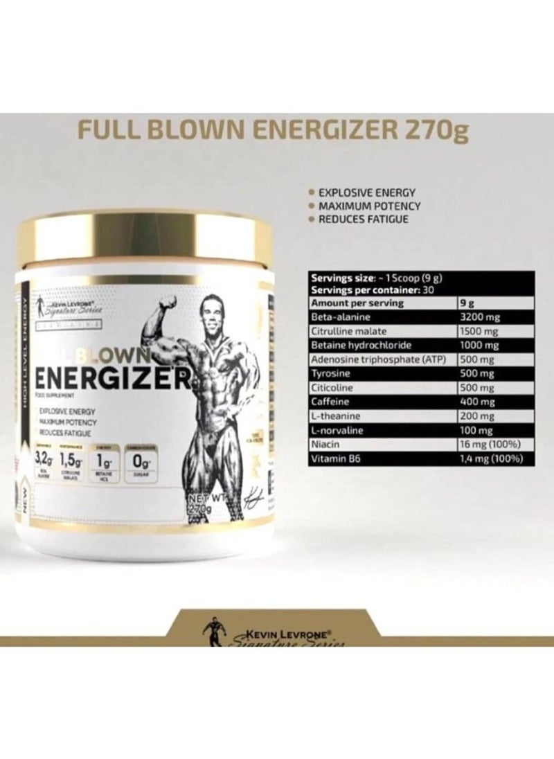 Kevin Levrone Full Blown Energizer Citrus Peach Flavor 270g