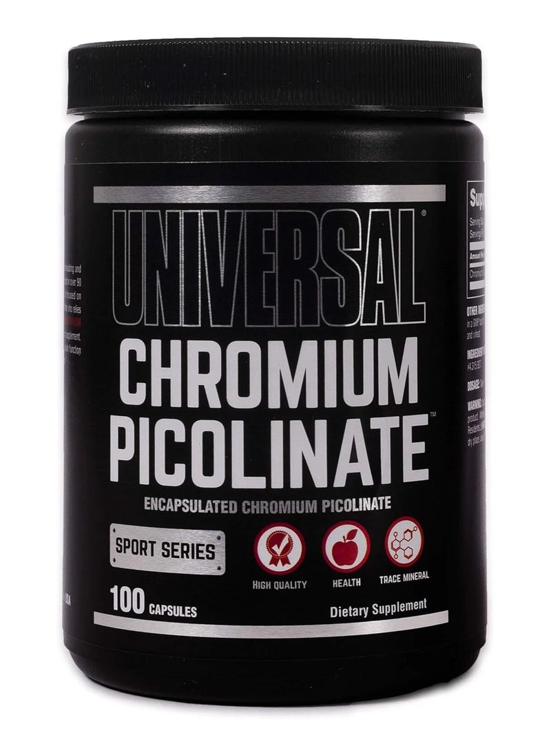 Universal, Chromium Picolinate, 100 Caps, 100 Servings