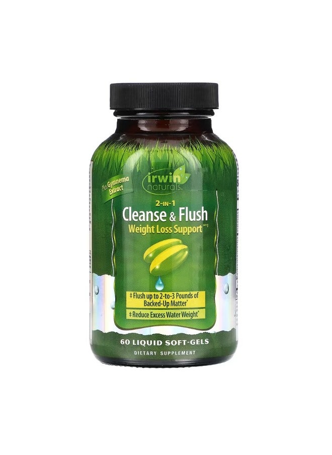 2In1 Cleanse & Flush Weight Loss Support 60 Liquid SoftGels