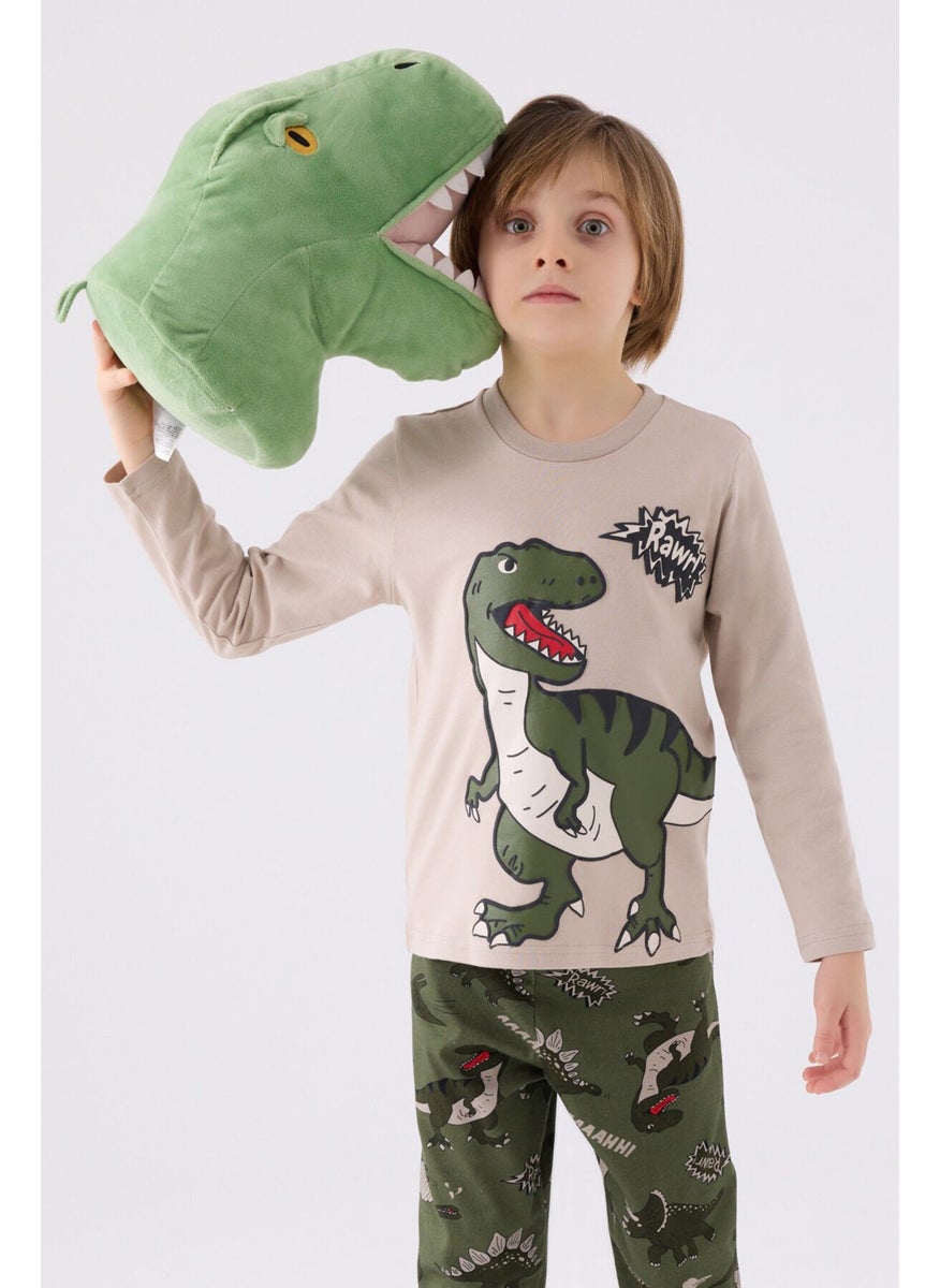 Boy Cream Long Sleeve Pajama Set