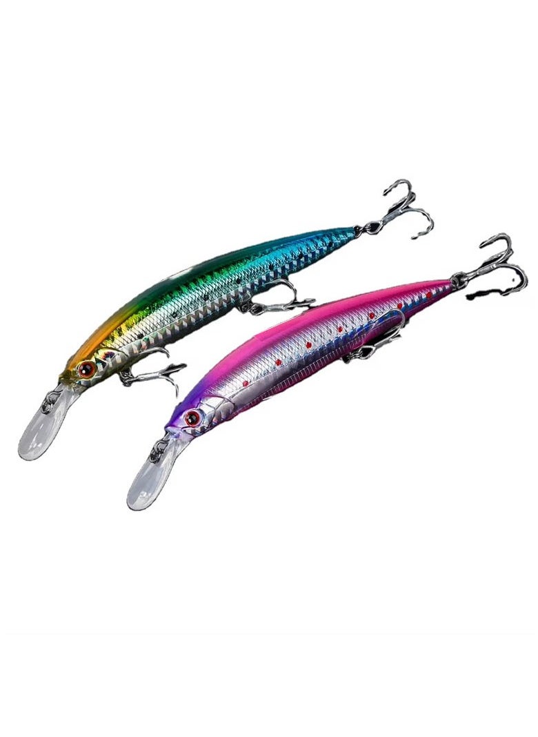 Salt Water Swim Bait Wobbler Hard Fishing Lure Hunter Sinking Minnow 3D 110mm Paper Carton Unisex Above Water Fish