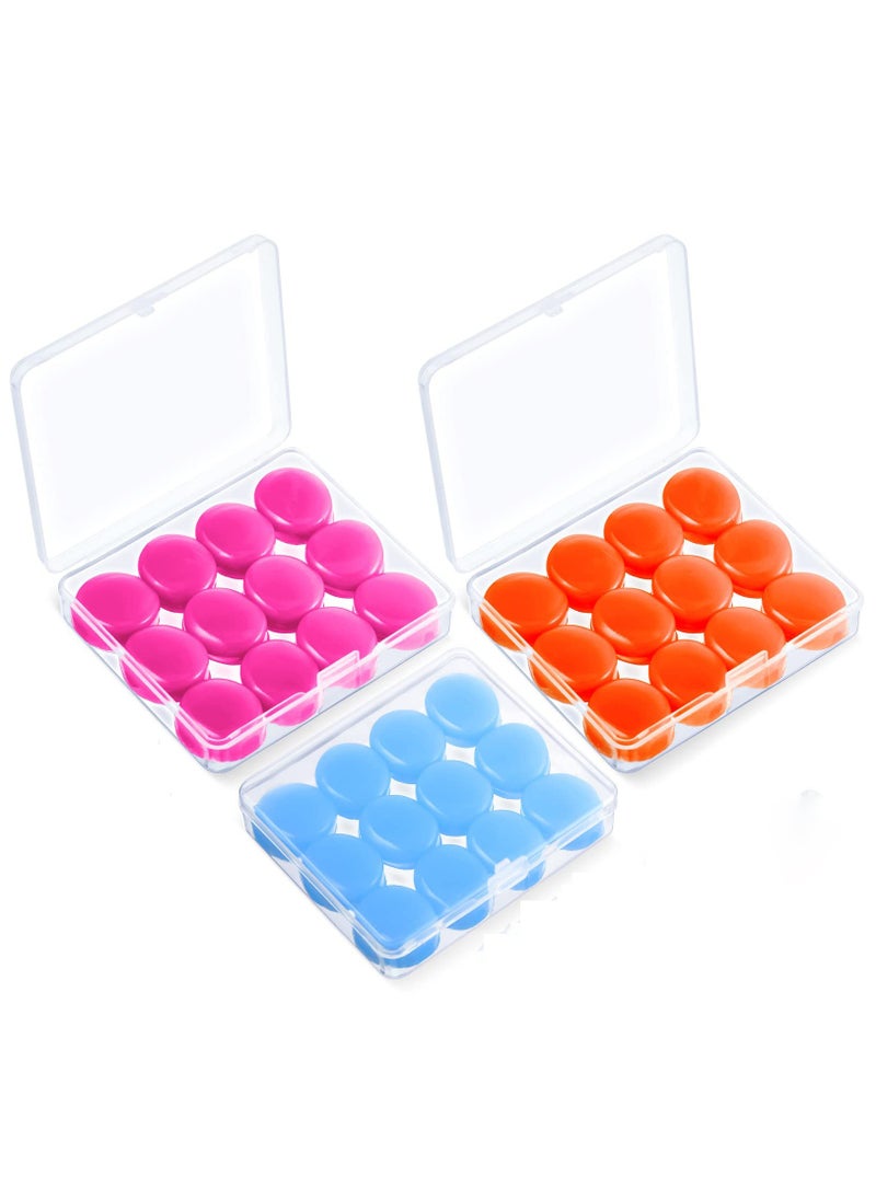 18 Pairs Ear Plugs for Sleeping Soft Reusable Moldable Silicone Earplugs Noise Cancelling Earplugs Sound Blocking Ear Plugs with Case for Swimming