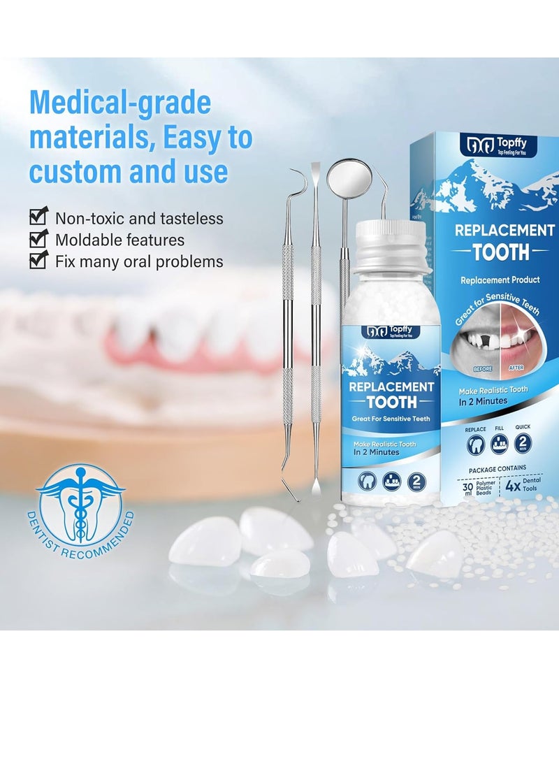 Tooth Repair Kit,Teeth Replacement Kit for Fixing The Missing and Broken Tooth Replacements Suitable for Men and Women