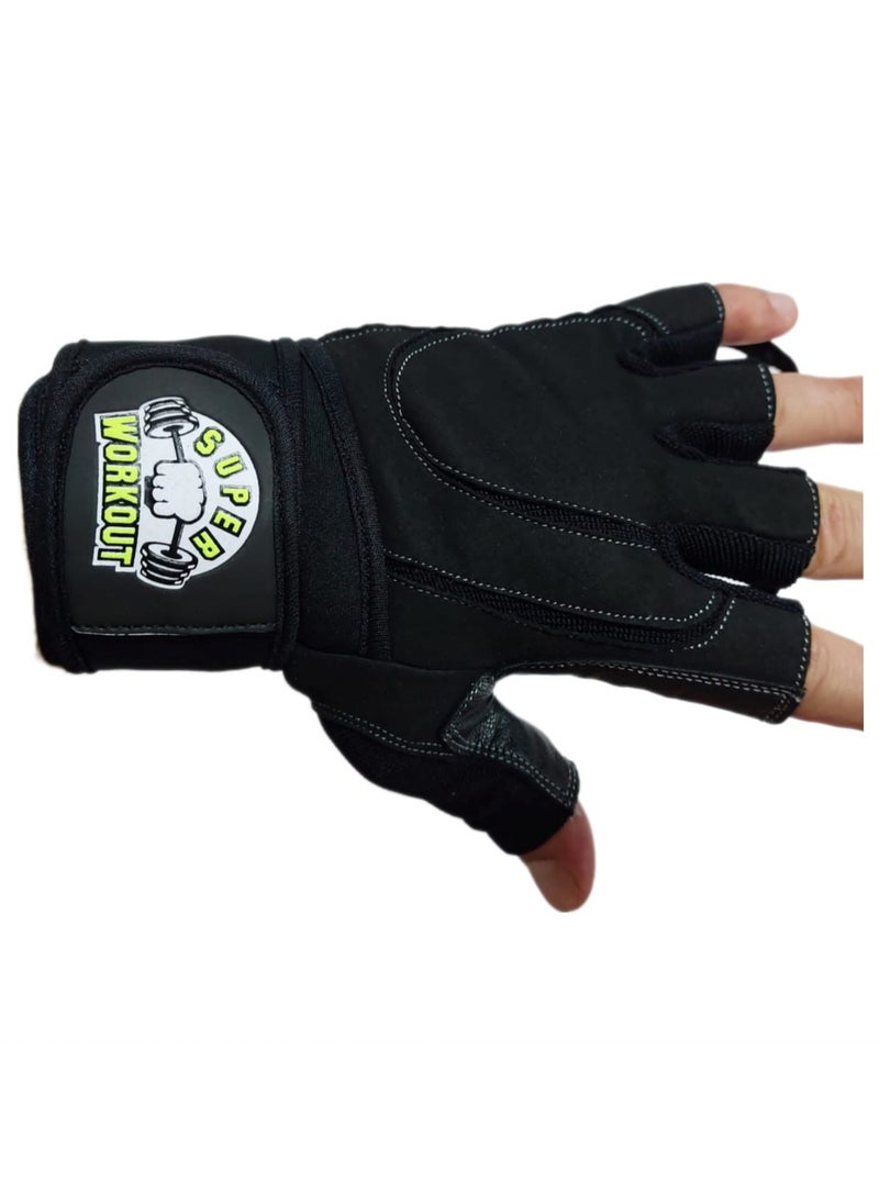 Gloves for all types of training made off pure leather with wrist support