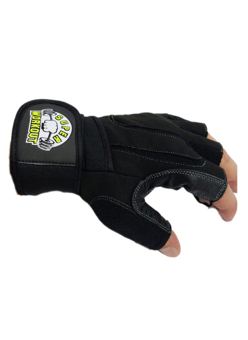 Gloves for all types of training made off pure leather with wrist support