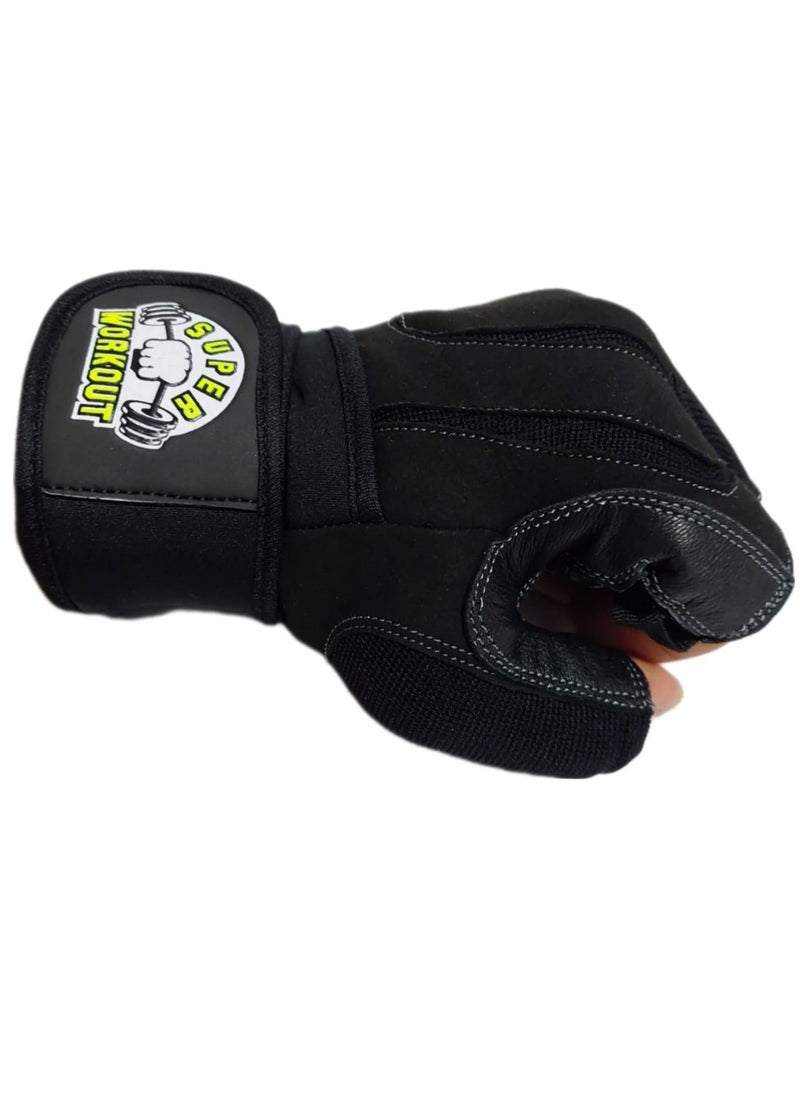 Gloves for all types of training made off pure leather with wrist support