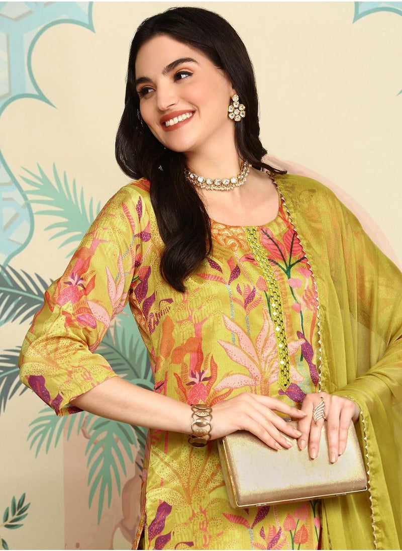 Women YELLOW 3 pcs (Kurta with Dupatta)