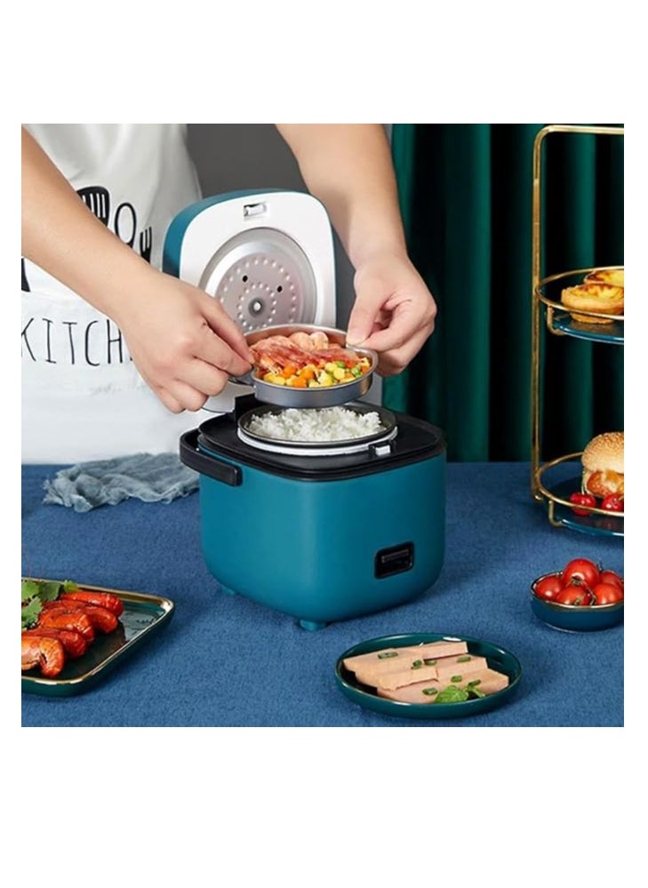 Mini Rice Cooker, 1.2L, Electric, One-button Control, Steamer, Food-grade Non-sticky Liner