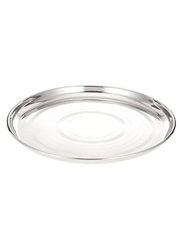 STAINLESS STEEL SILVER TOUCH PLATE, 28 CM, STCP12, DINNER PLATE , SERVEWARE , SERVING PLATE , RICE PLATE