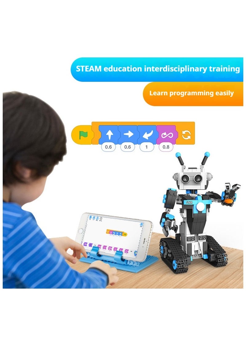 Children's Smart Maker Programming Mecha Future Warrior Block Building Toy for Boys Plastic Toy