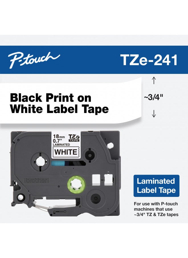 Brother Genuine P-Touch TZE-241 Tape, 3/4