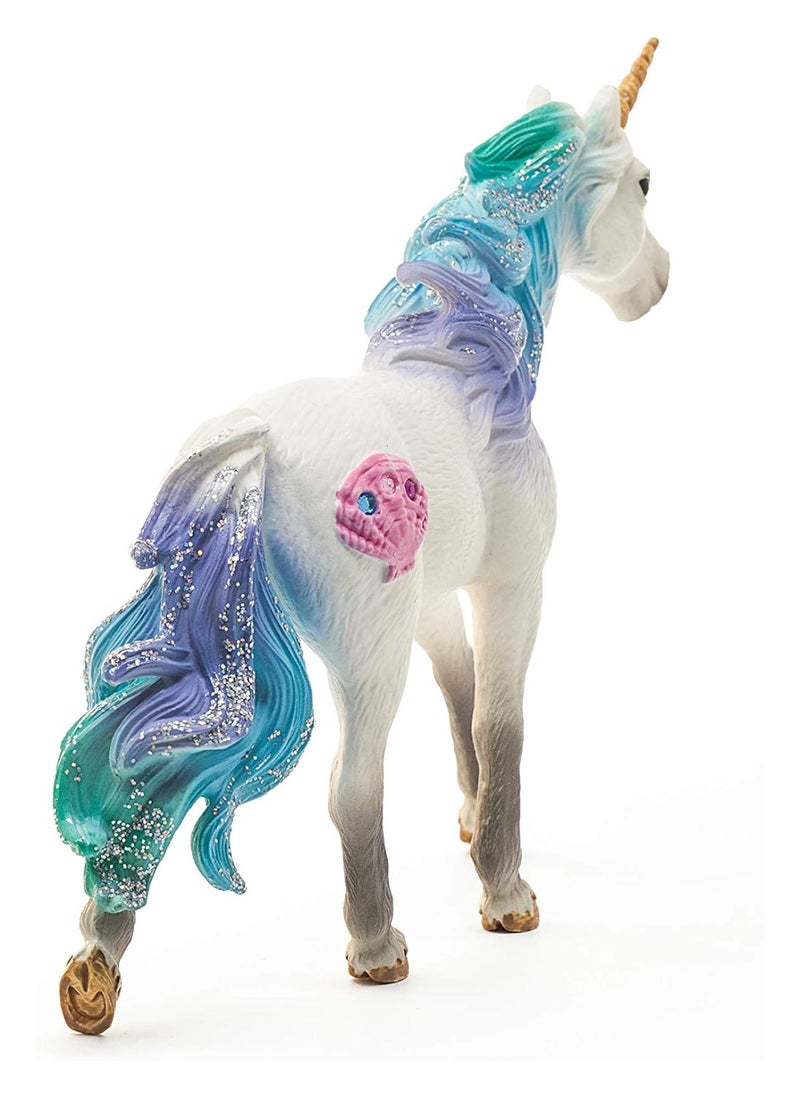 bayala, Unicorn Toys for Girls and Boys, Sea Unicorn Stallion with Gems, Blue and Purple