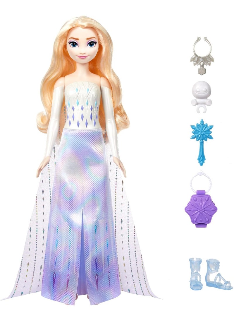 Disney Frozen Elsa Fashion Doll Set, Spin & Reveal with 11 Surprises