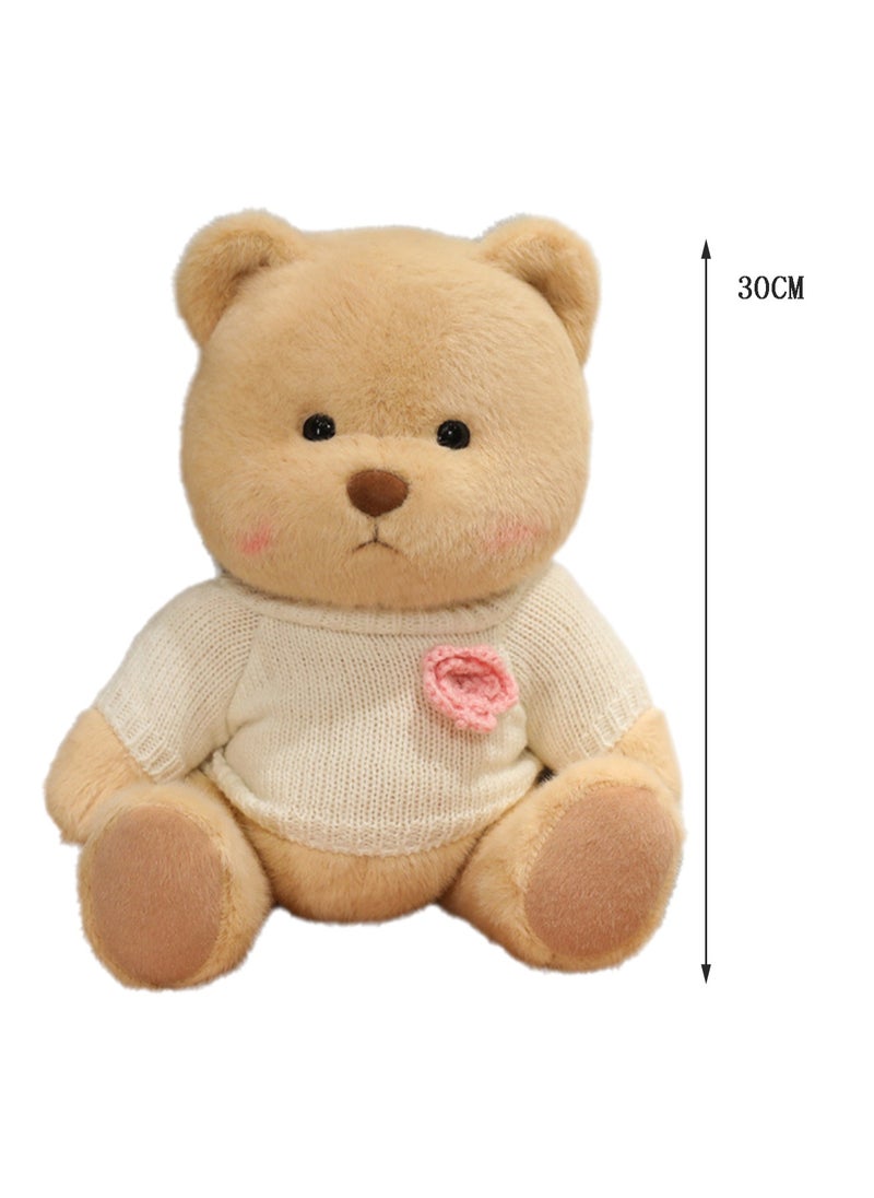 30 CM Cute Cartoon Bear Plush Toy Soft Stuffed Movable joints Doll For Girls And Boys All Ages Gift（Style 14）