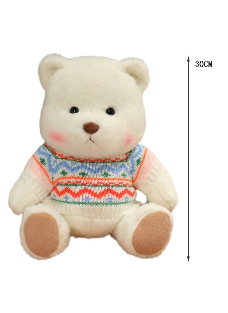 30 CM Cute Cartoon Bear Plush Toy Soft Stuffed Movable joints Doll For Girls And Boys All Ages Gift（Style 15）