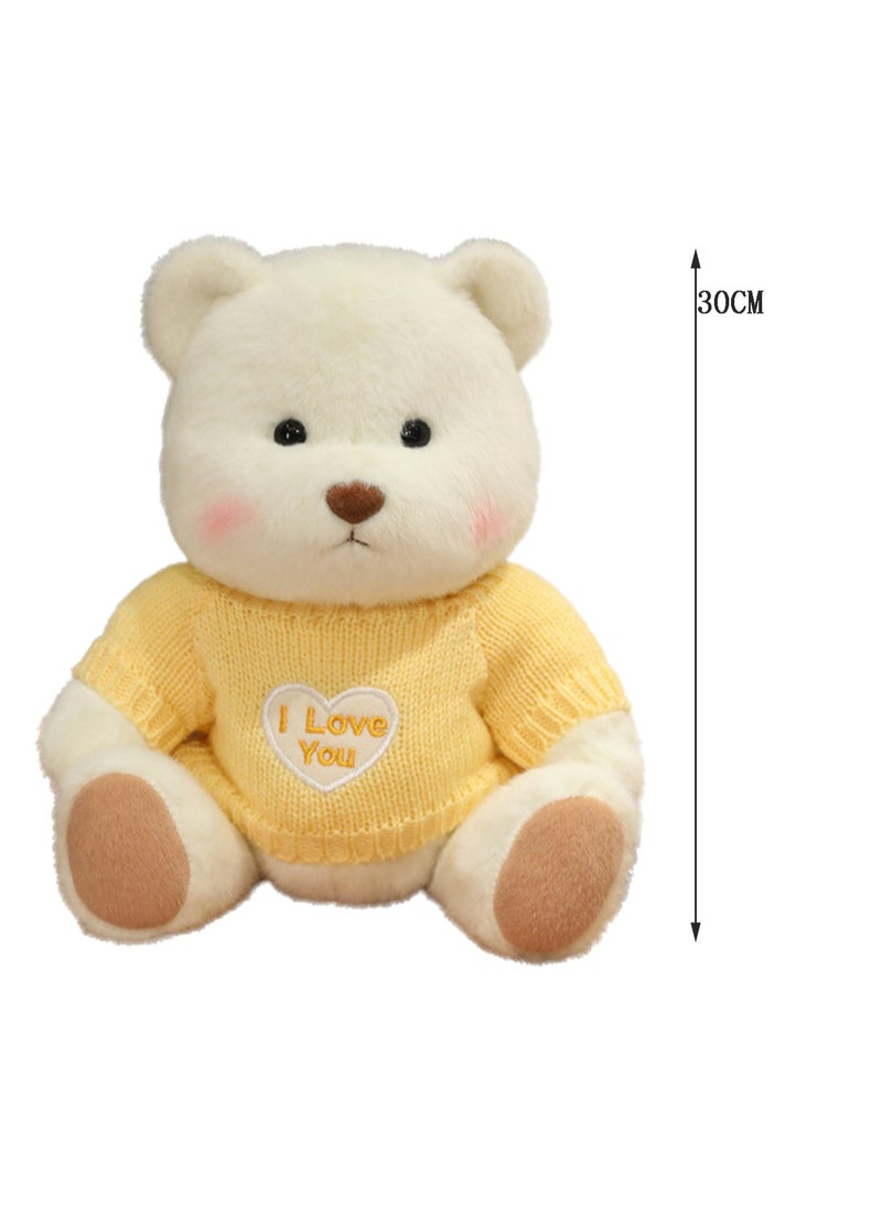 30 CM Cute Cartoon Bear Plush Toy Soft Stuffed Movable joints Doll For Girls And Boys All Ages Gift（Style 16）