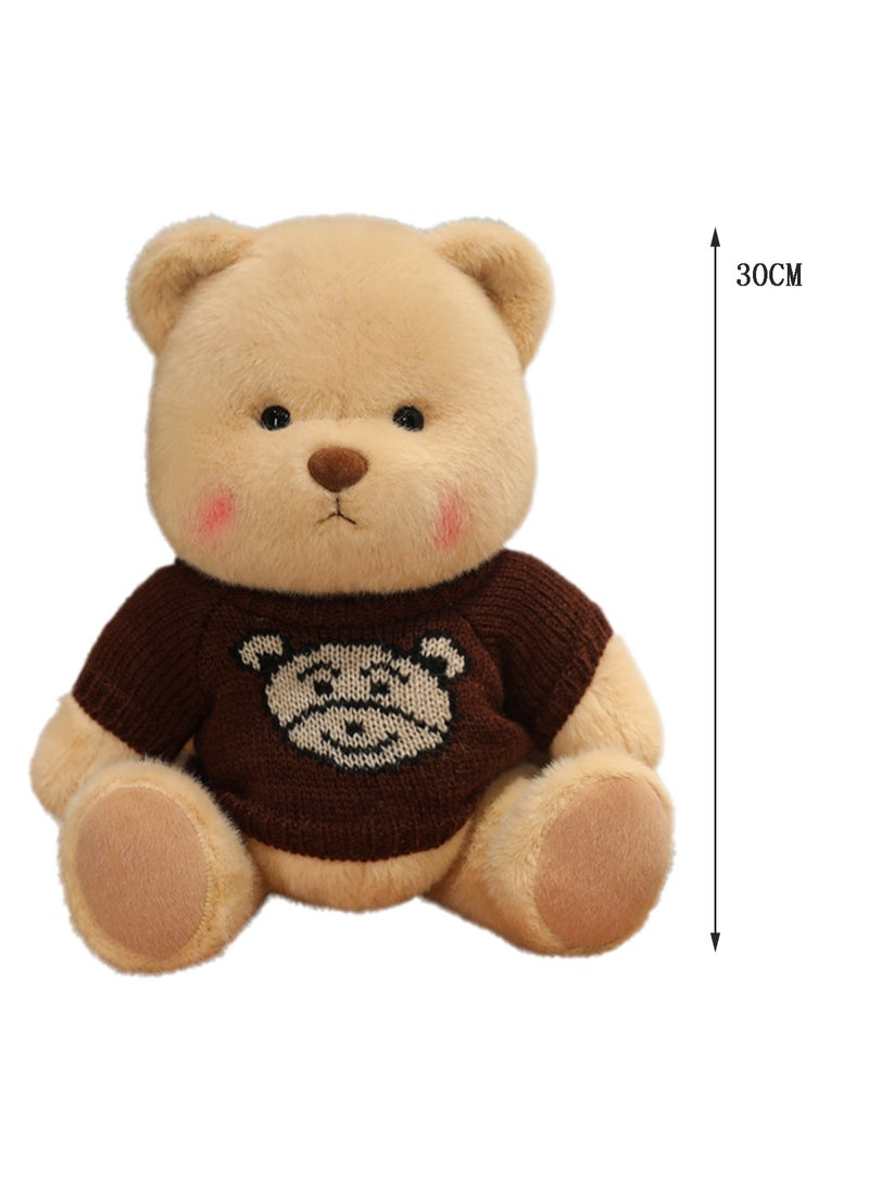 30 CM Cute Cartoon Bear Plush Toy Soft Stuffed Movable joints Doll For Girls And Boys All Ages Gift（Style 13）