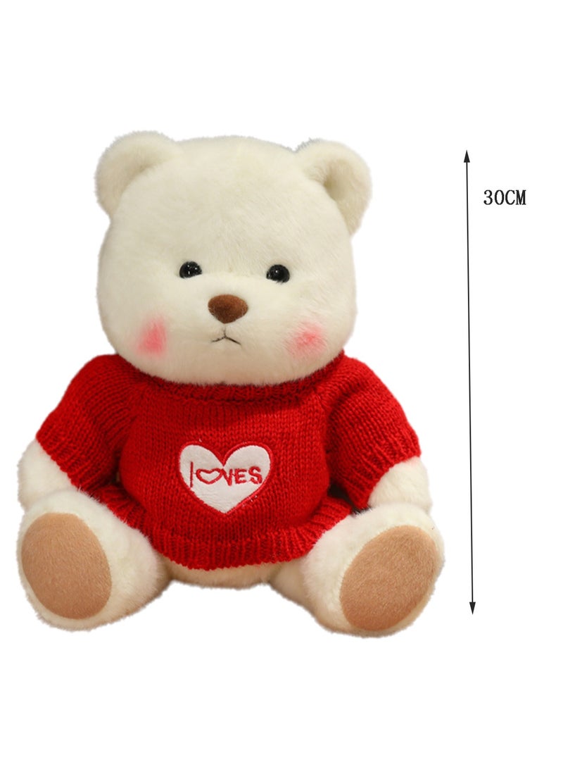 30 CM Cute Cartoon Bear Plush Toy Soft Stuffed Movable joints Doll For Girls And Boys All Ages Gift（Style 18）