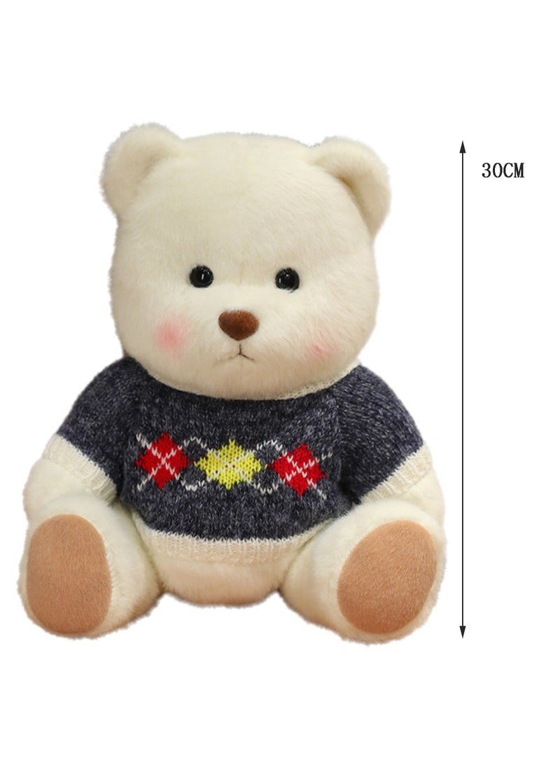 30 CM Cute Cartoon Bear Plush Toy Soft Stuffed Movable joints Doll For Girls And Boys All Ages Gift（Style 27）